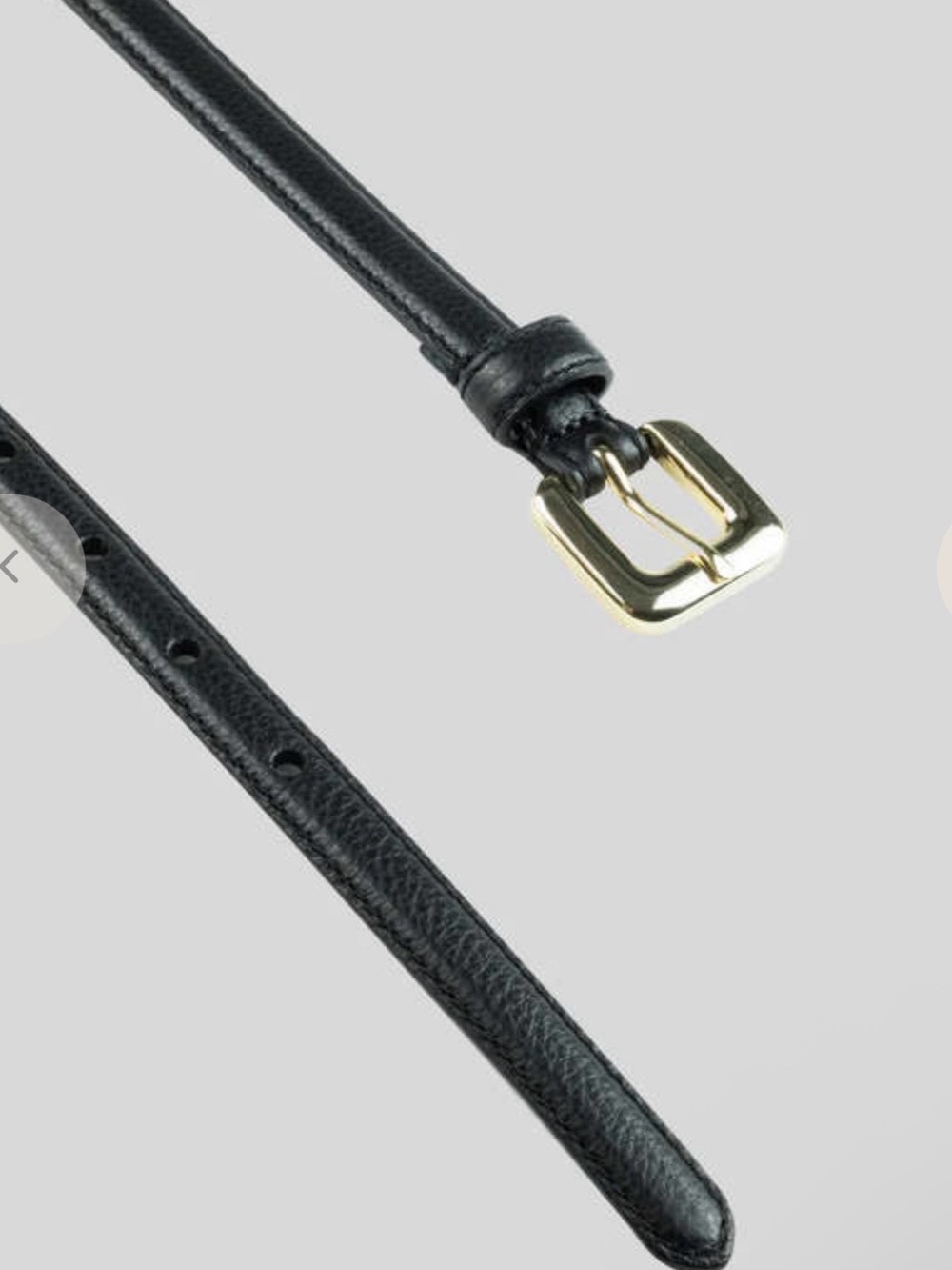 Gavazzeni Gloriosa Black Belt with Gold Buckle size small